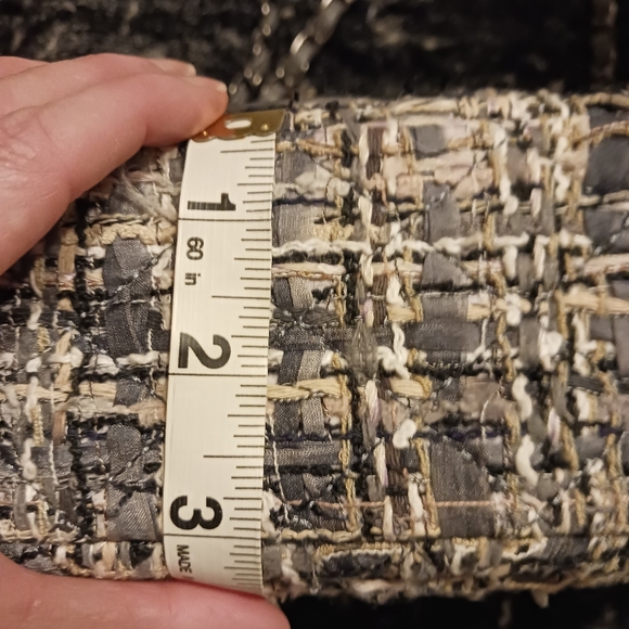 Elegant Tweed Chain Shoulder Bag - Picture 6 of 6